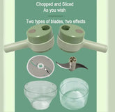 4 in 1 Handheld Electric Vegetable Cutter | قطاعة خضار كهربائية 4 في 1